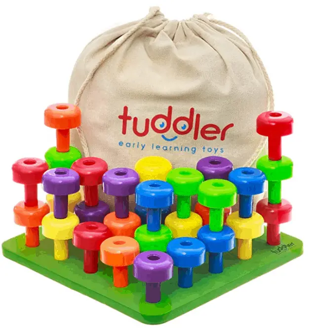 Stackable Pegs for Traveling with Toddlers