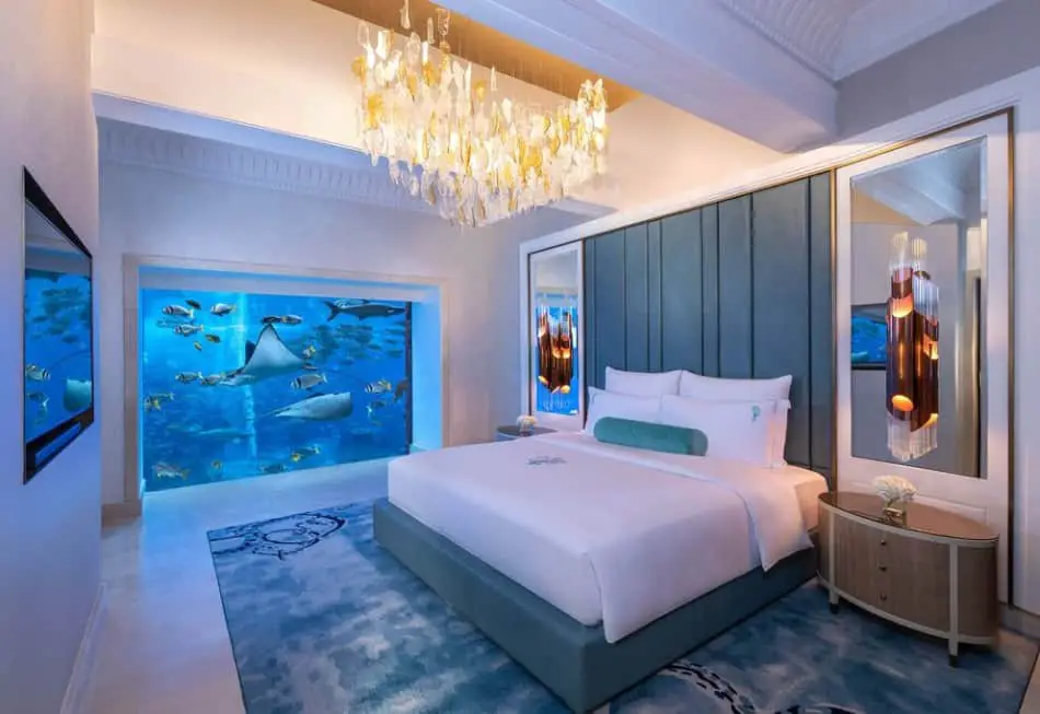 Atlantis Underwater Suite Bedroom