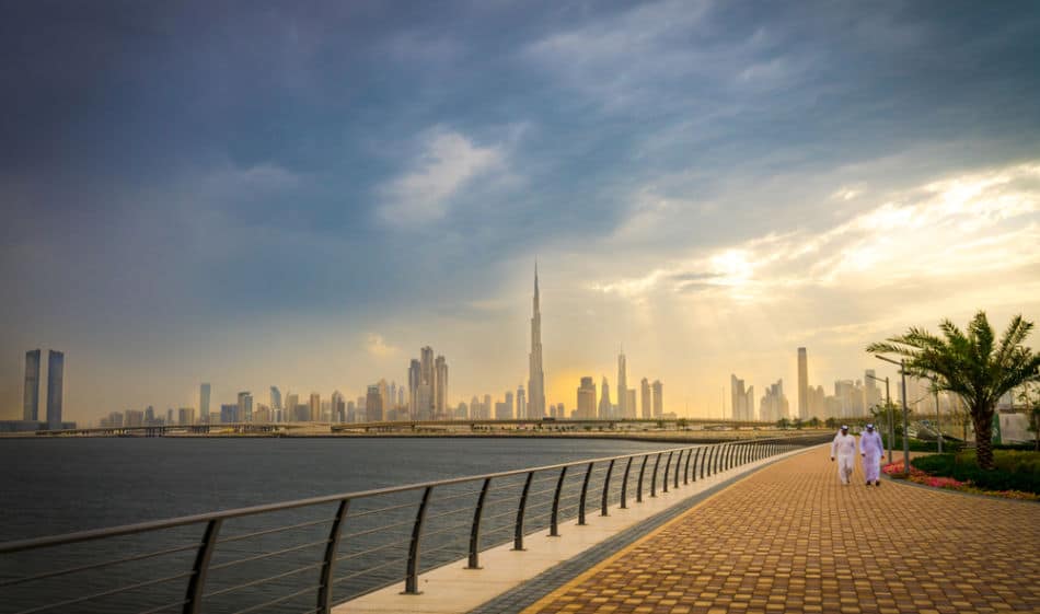 Dubai City Skyline from Palm Jumeirah Promenade | The Vacation Builder