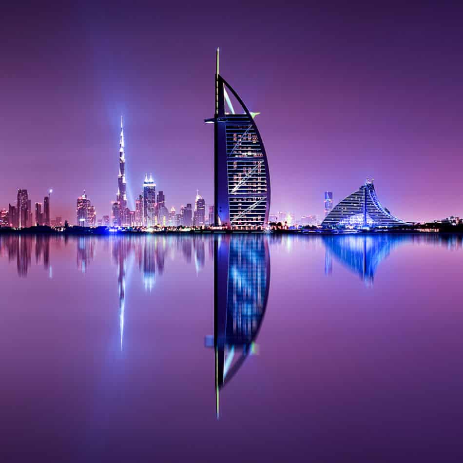 Photoshopped Skyline of Dubai with Burj Al Arab | The Vacation Builder