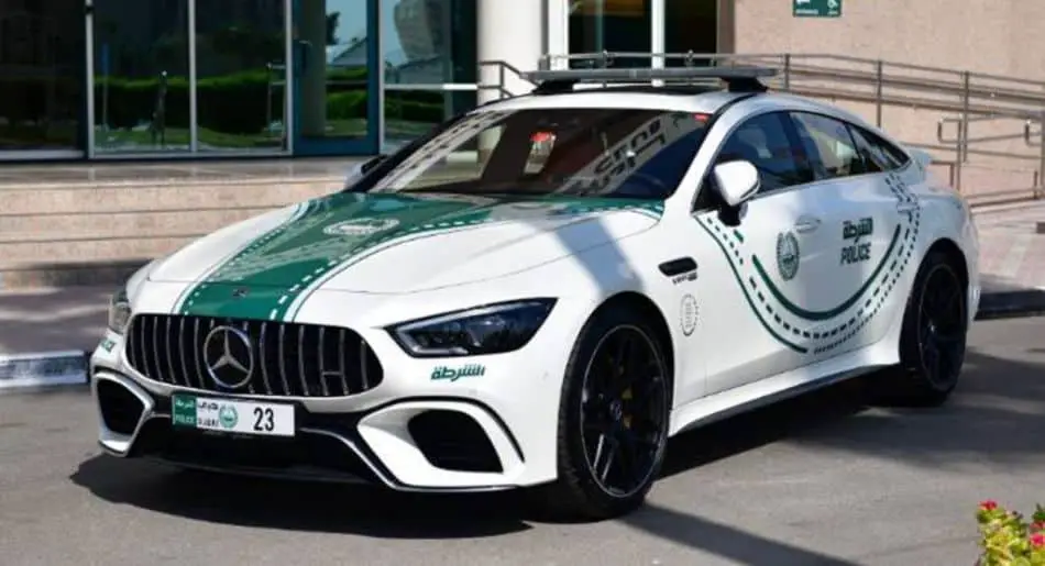 Police Cars in Dubai | Photos Price & Speed! - Mercedes AMG GT 63 S | The Vacation Builder
