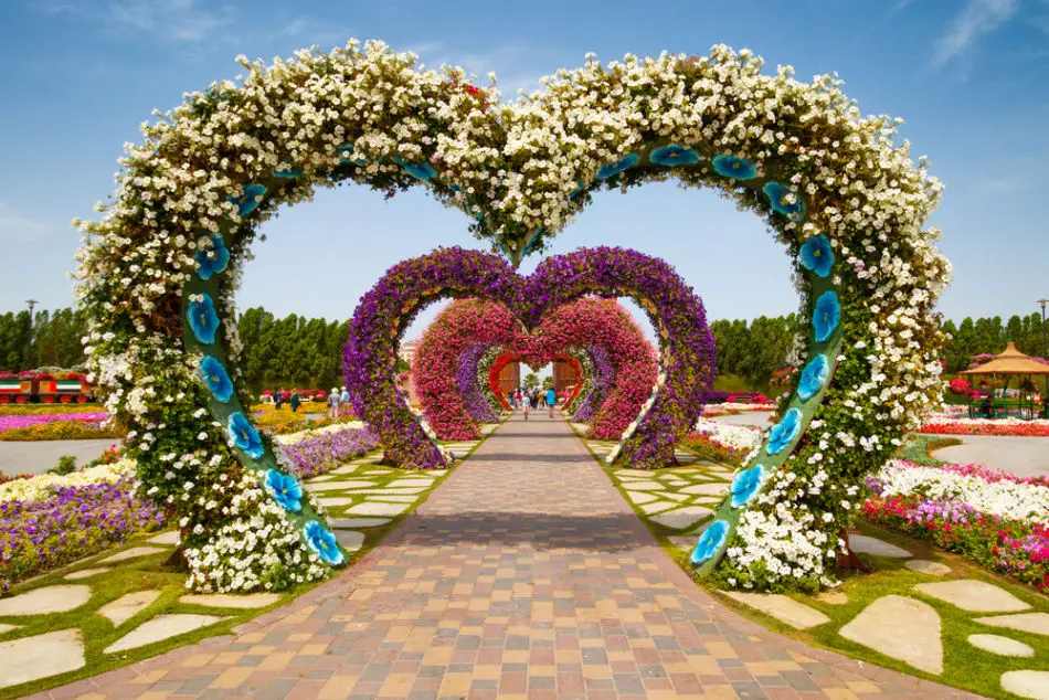 Tonnes of Romantic Date Ideas in Dubai | Romantic Things to do in Dubai - Dubai Miracle Garden | The Vacation Builder