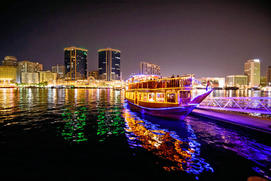 Best 10 Illuminated Places to Visit in Dubai After Dark | Dubai Creek At Night | The Vacation Builder